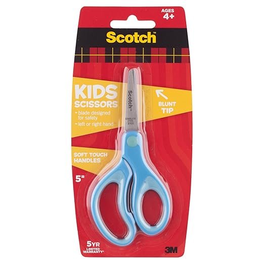 Scotch Stainless Steel Soft Grip Blunt Tip Kid safe Scissor
